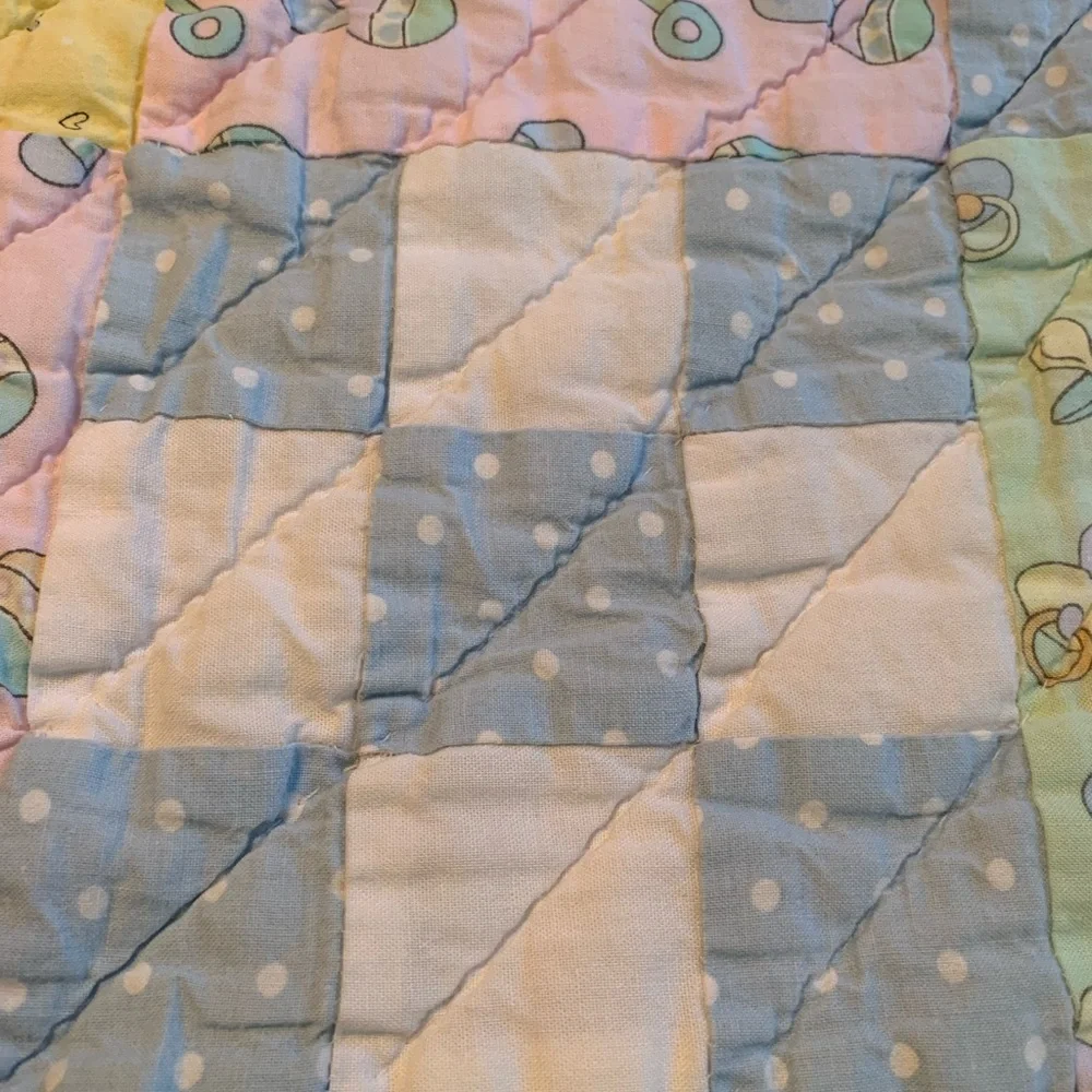 Patchwork Quilt with Pastel Colors